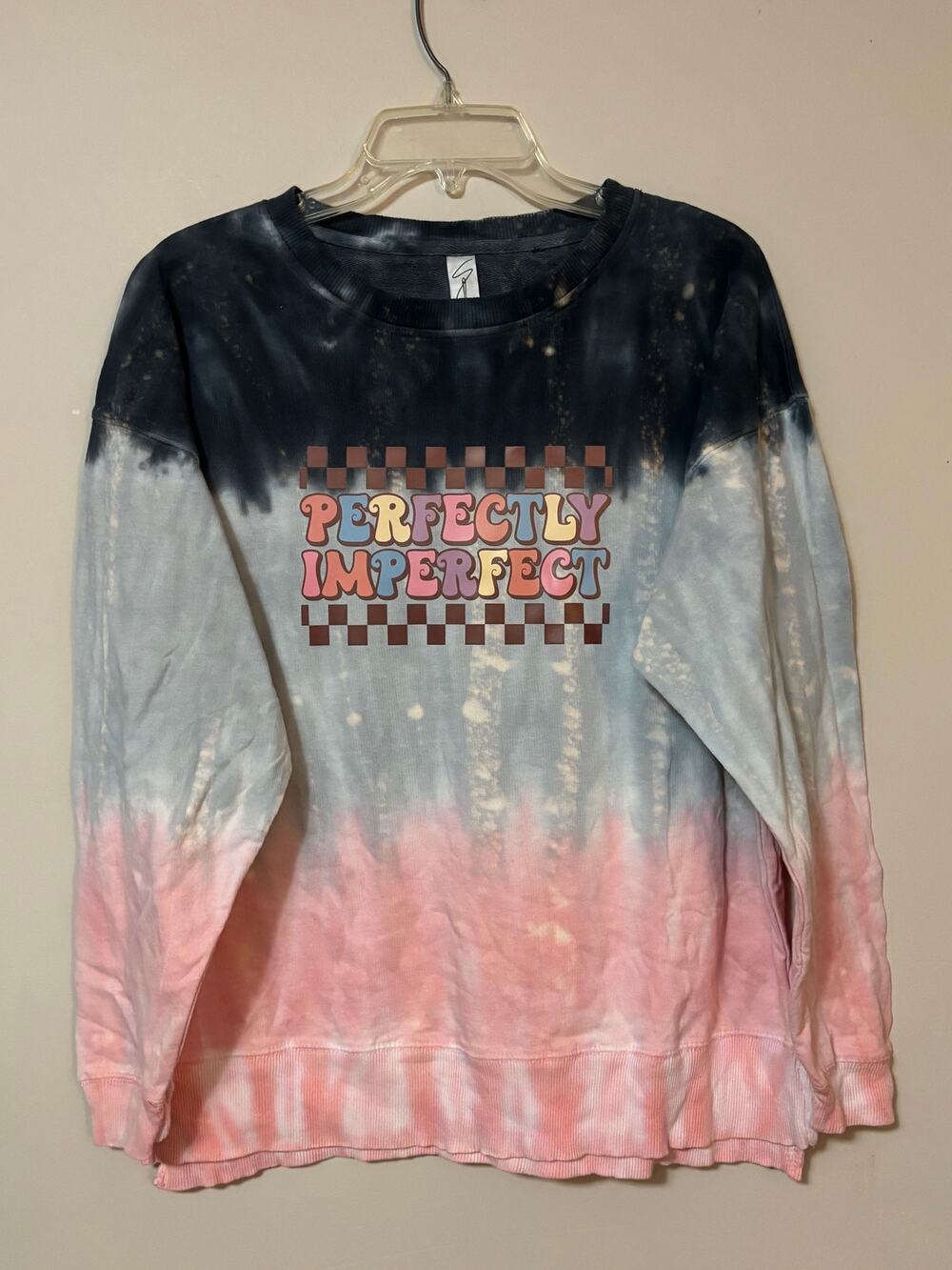Custom made cute sweatshirt ombré tie dye nwt oversized